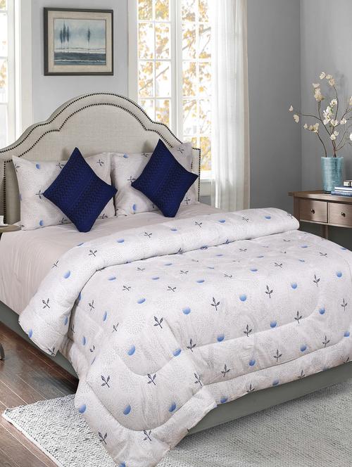 cotton king size 5 pc reversible comforter set - 17432480 - Very Small Image - 1