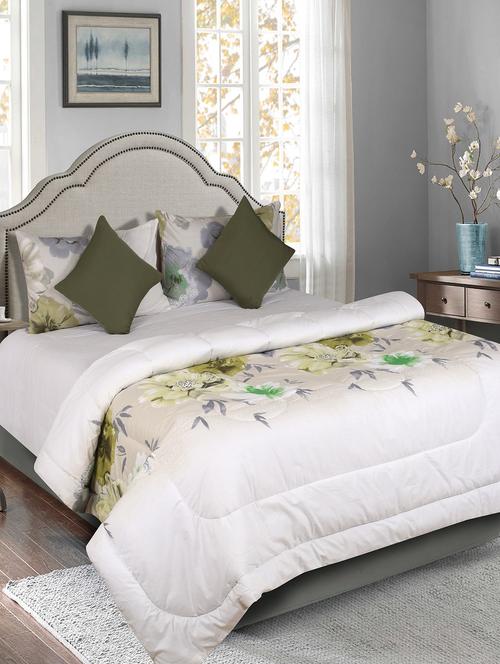 cotton king size 5 pc reversible comforter set - 17432492 - Very Small Image - 1