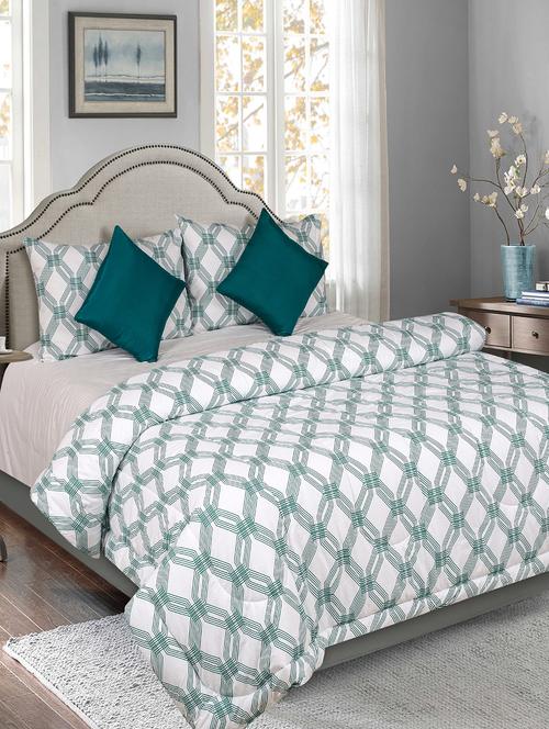 cotton king size 5 pc reversible comforter set - 17432493 - Very Small Image - 1
