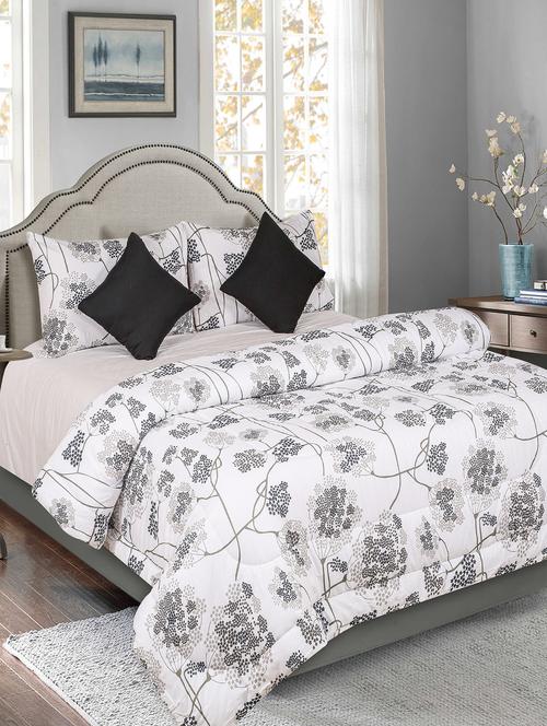cotton king size 5 pc reversible comforter set - 17432496 - Very Small Image - 1