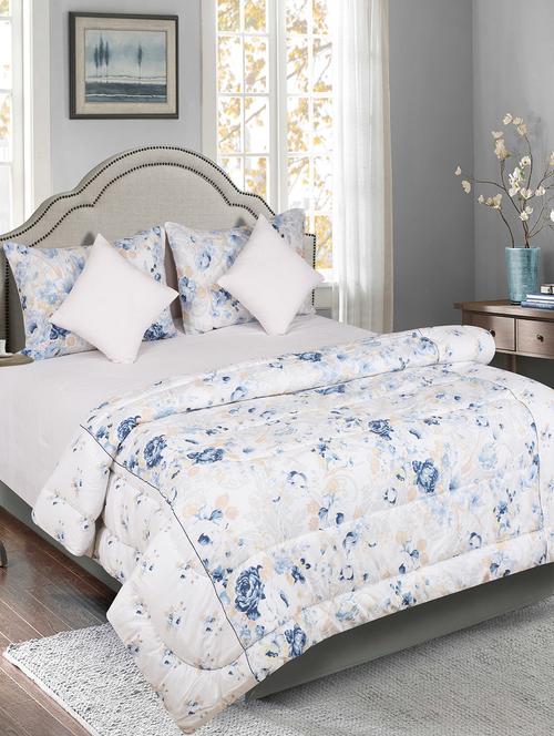 cotton king size 5 pc reversible comforter set - 17432497 - Very Small Image - 1