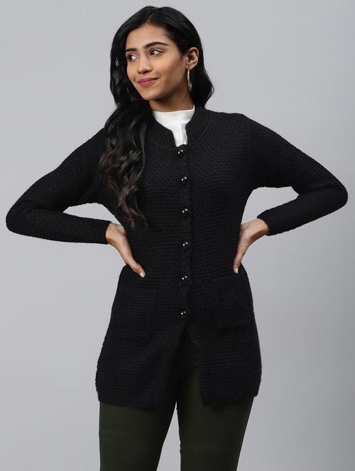self design regular cardigan - 17432581 - Very Small Image - 1