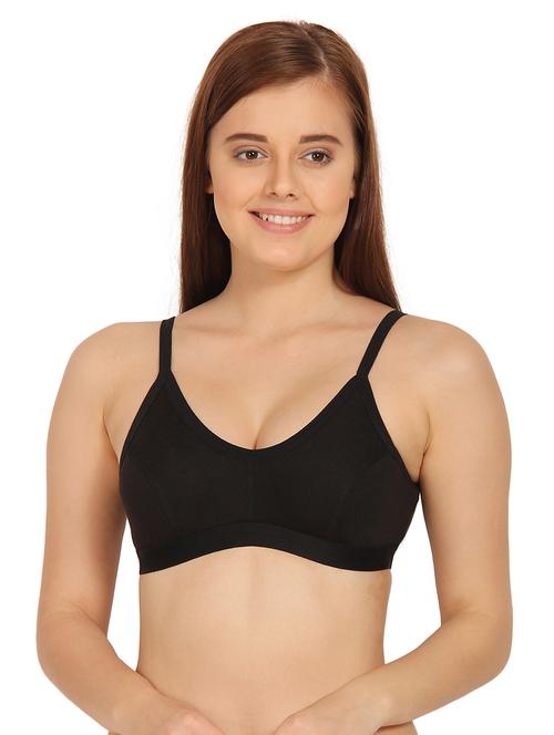 black cotton sports bra - 17432799 - Very Small Image - 1