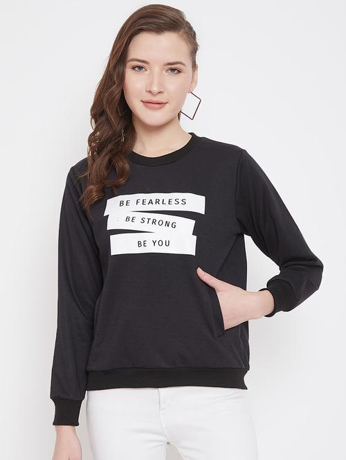 women's chest print sweatshirt - 17433167 - Very Small Image - 1