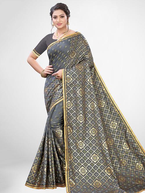 foil printed saree - 17433591 - Very Small Image - 1