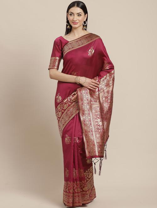 floral banarasi saree - 17433672 - Very Small Image - 1