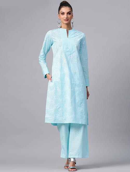mandarin neck straight kurta - 17433816 - Very Small Image - 1