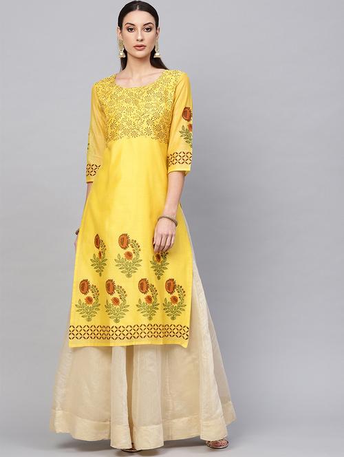 floralstraight kurta - 17433825 - Very Small Image - 1