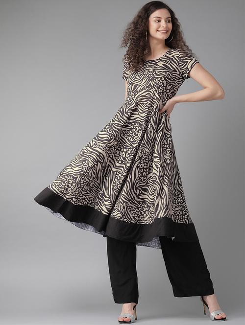 animal print anarkali kurta - 17433883 - Very Small Image - 1