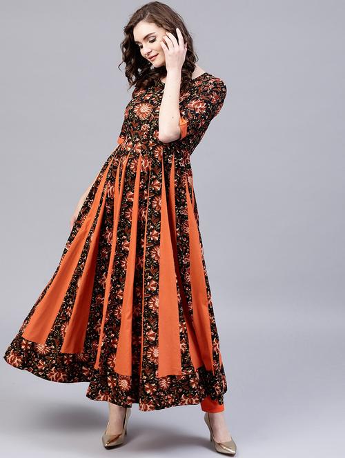 floral anarkali kurta - 17433979 - Very Small Image - 1