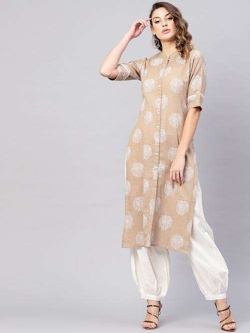 printed straight kurta - 17433995 - Very Small Image - 1