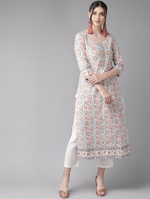 floral straight kurta - 17434074 - Very Small Image - 1