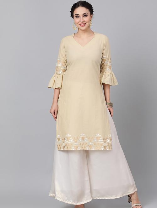 geometric print straight kurta - 17434108 - Very Small Image - 1