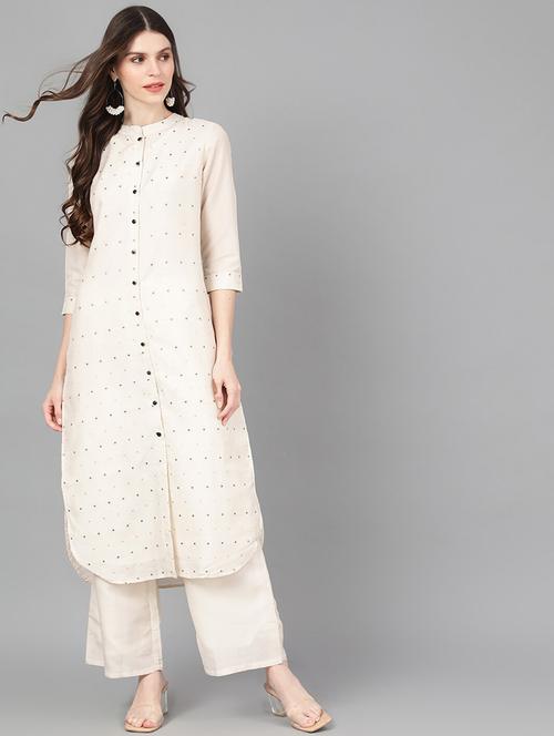 foil print straight kurta - 17434127 - Very Small Image - 1