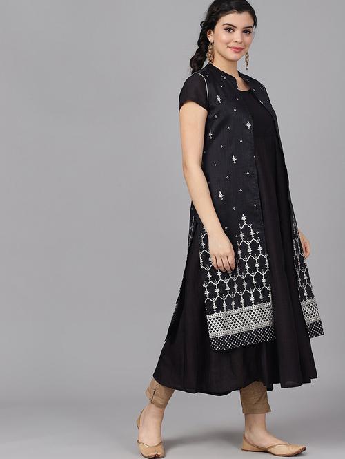 printed layered kurta - 17434133 - Very Small Image - 1