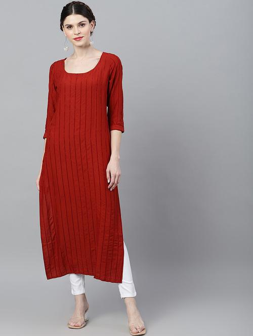 striped straight kurta - 17434136 - Very Small Image - 1