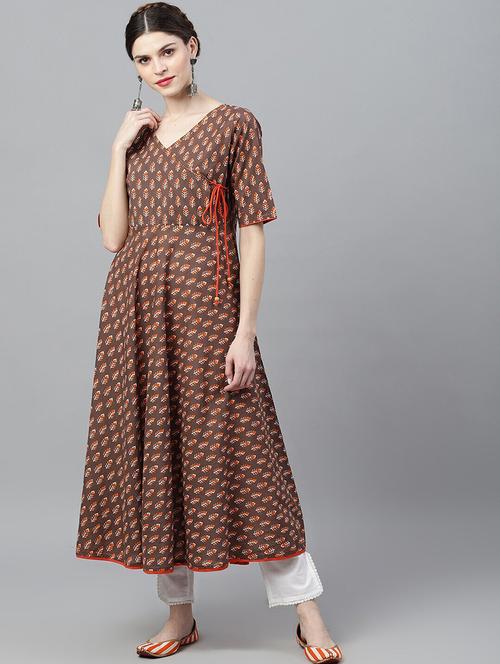 printed anarkali kurta - 17434144 - Very Small Image - 1