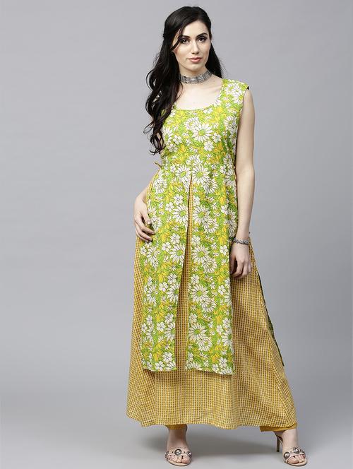 floral a-line kurta - 17434176 - Very Small Image - 1