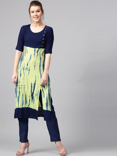 printed straight kurta - 17434179 - Very Small Image - 1
