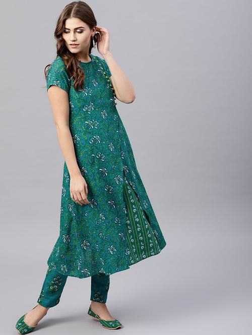 floral a-line kurta - 17434203 - Very Small Image - 1