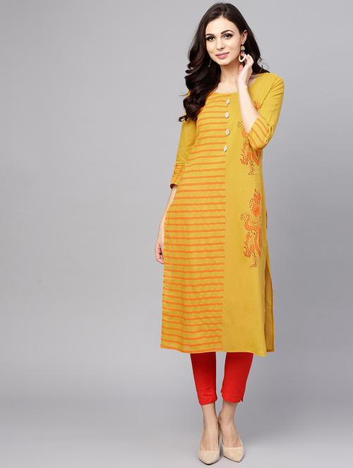floral straight kurta - 17434215 - Very Small Image - 1