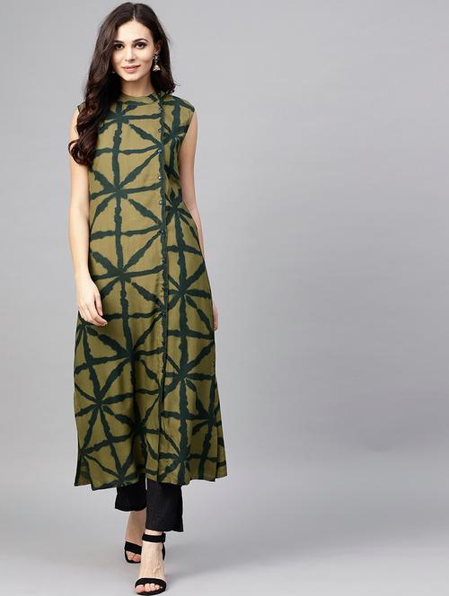 printed straight kurta - 17434220 - Very Small Image - 1