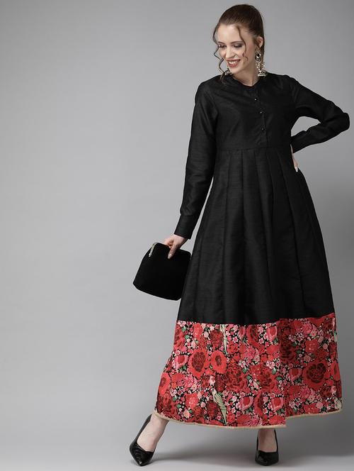 floral border maxi dress - 17434387 - Very Small Image - 1