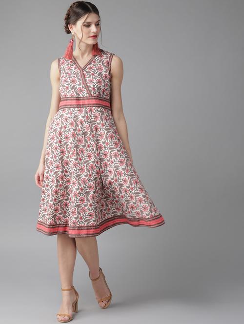 floral a-line dress - 17434561 - Very Small Image - 1
