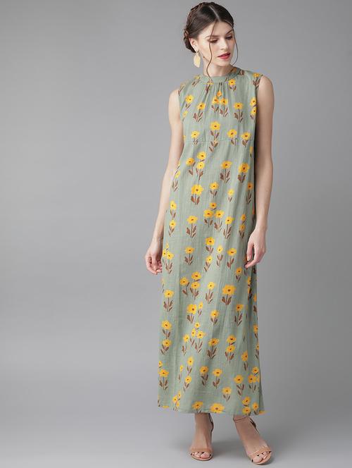 round neck floral dress - 17434572 - Very Small Image - 1