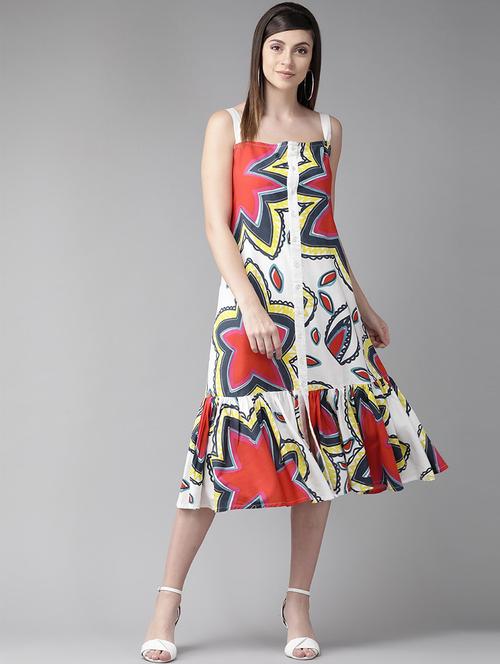 shoulder strap abstract a-line dress - 17434610 - Very Small Image - 1