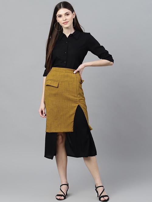 color block a-line dress - 17434660 - Very Small Image - 1