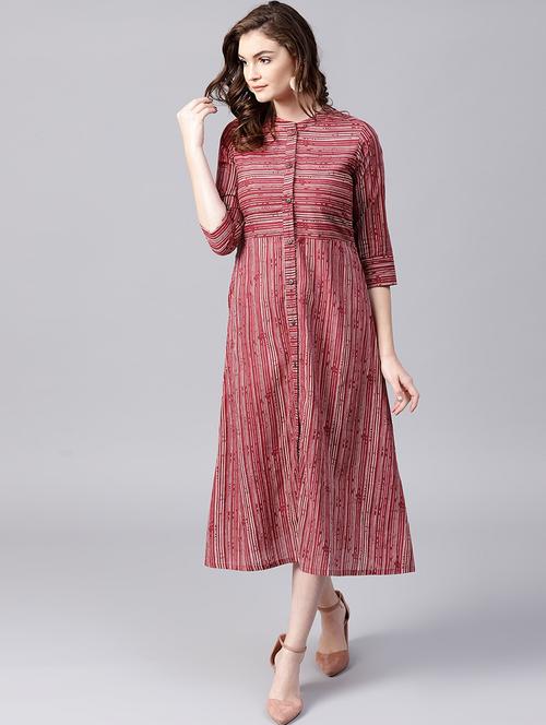 tie back striped shirt dress - 17434696 - Very Small Image - 1