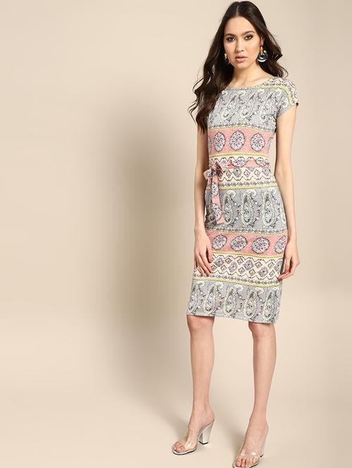tie front sheath dress - 17434758 - Very Small Image - 1