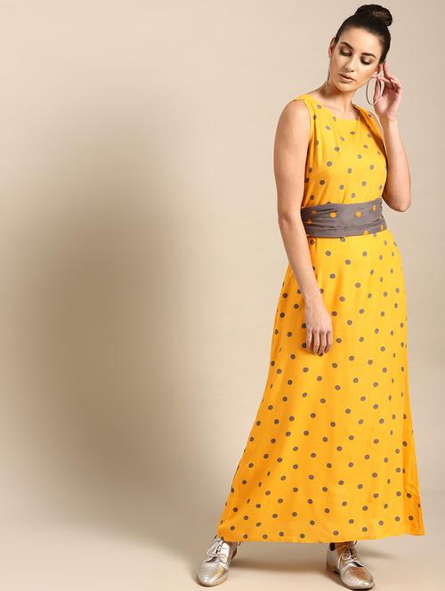 tie back polka dot maxi dress - 17434828 - Very Small Image - 1