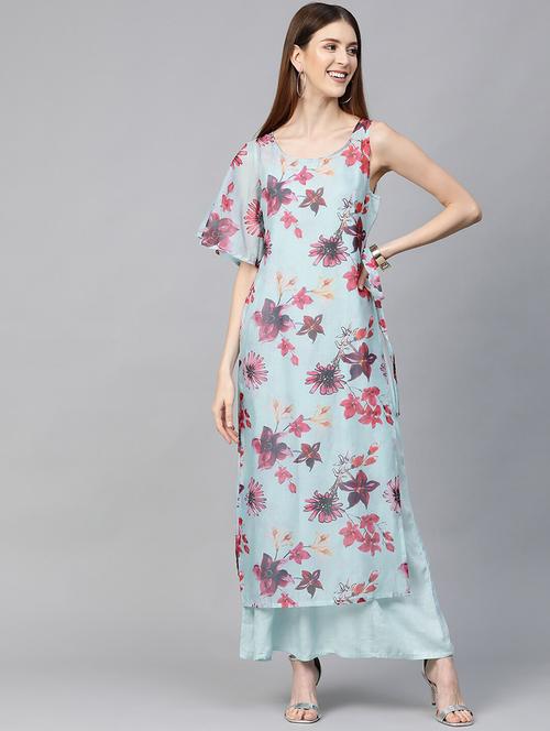 tie front floral maxi dress - 17434838 - Very Small Image - 1