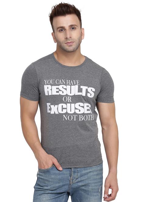 grey chest print t-shirt - 17434851 - Very Small Image - 1