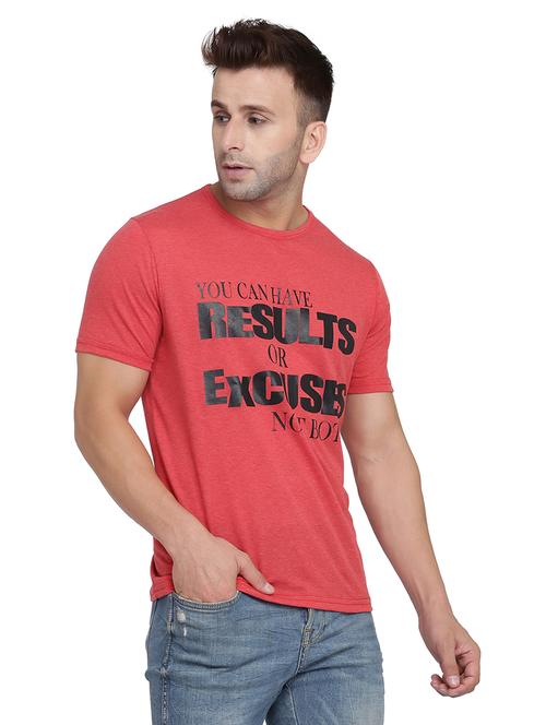 red chest print t-shirt - 17434856 - Very Small Image - 1