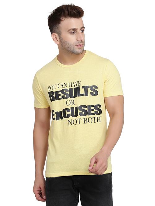 yellow chest print t-shirt - 17434858 - Very Small Image - 1