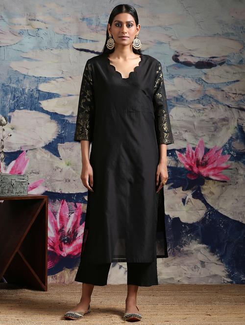 solid straight kurta - 17434875 - Very Small Image - 1