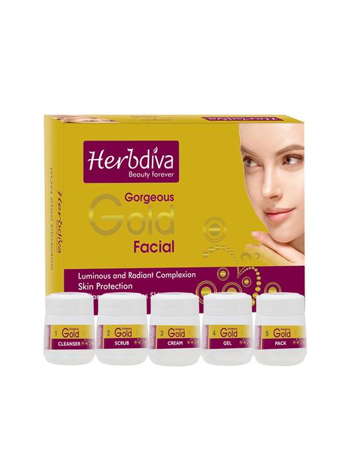herbdiva gorgeous gold facial kit, 500gm - 17434986 - Very Small Image - 1