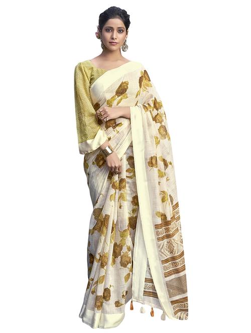 floral printed saree - 17435013 - Very Small Image - 1