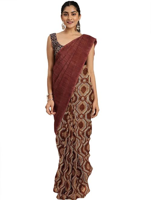 floral printed saree - 17435063 - Very Small Image - 1