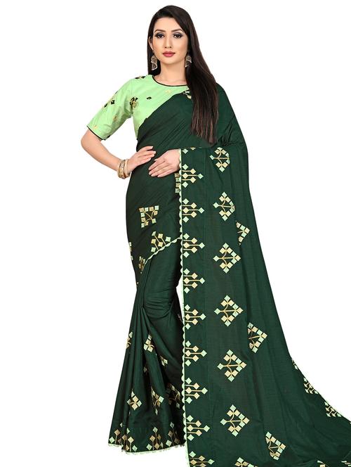 women's embroidered saree with blouse - 17435180 - Very Small Image - 1