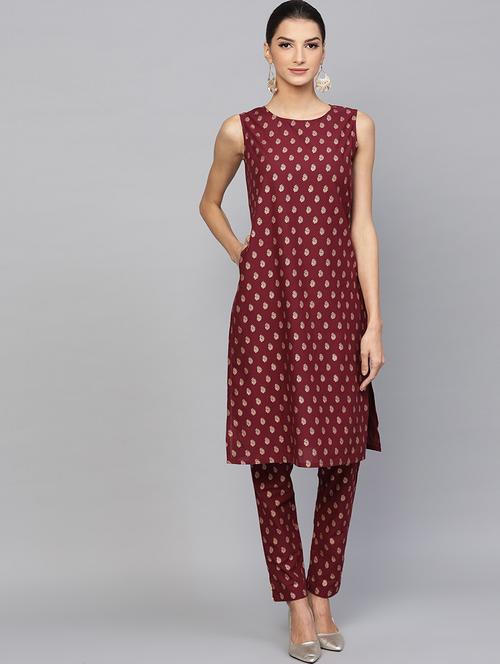 printed kurta pant set - 17435265 - Very Small Image - 1