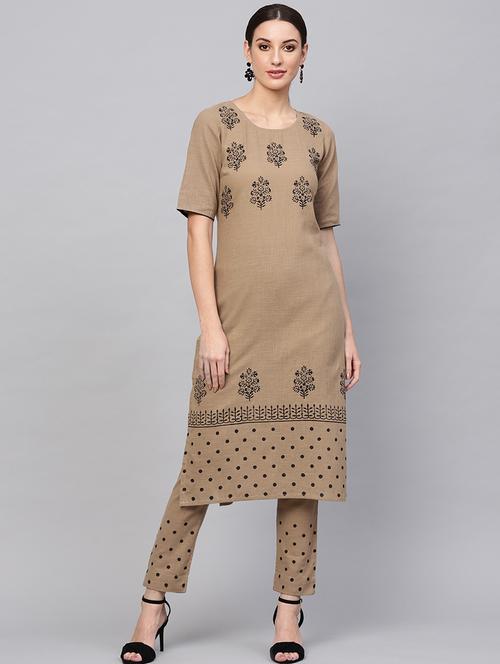 printed kurta pant set - 17435300 - Very Small Image - 1