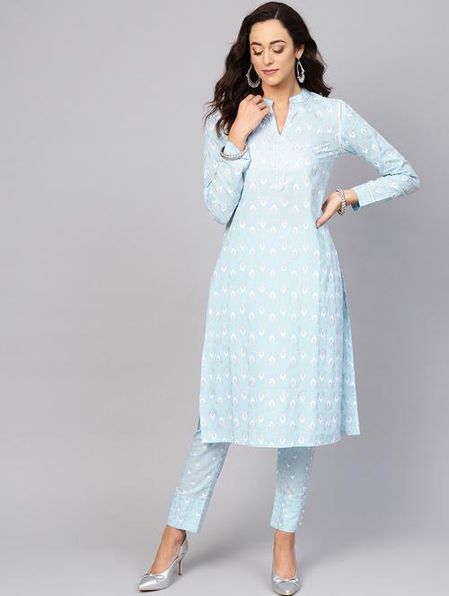 printed kurta pant set - 17435398 - Very Small Image - 1
