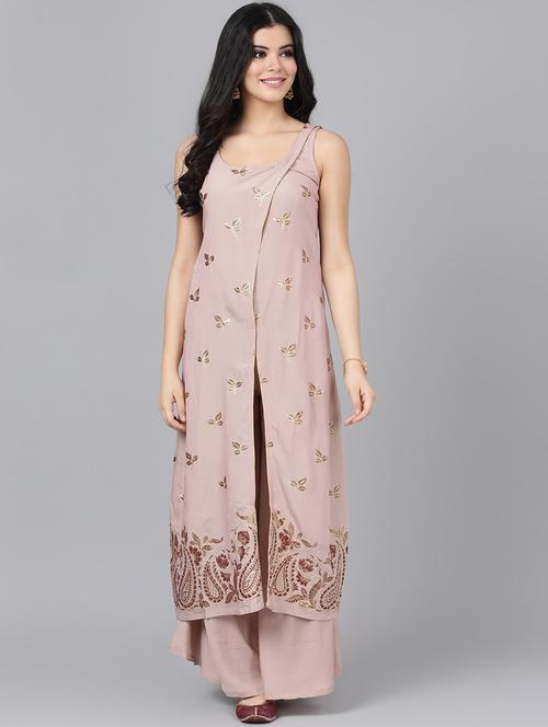 floral kurta palazzo set - 17435502 - Very Small Image - 1