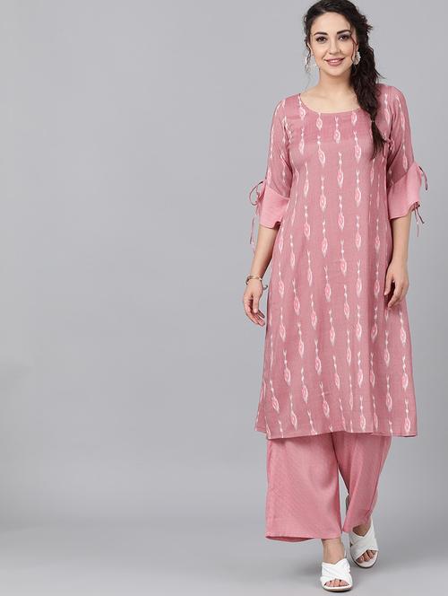 ikat kurta palazzo set - 17435513 - Very Small Image - 1