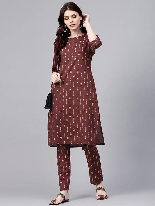 printed kurta pant set - 17435557 - Very Small Image - 1