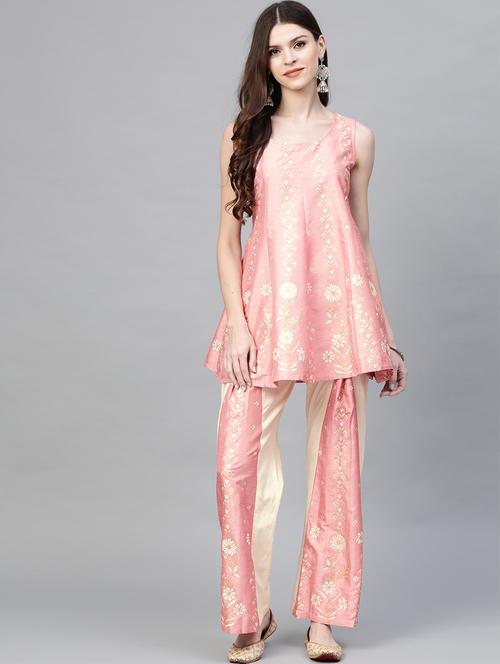foil print palazzo set - 17435607 - Very Small Image - 1
